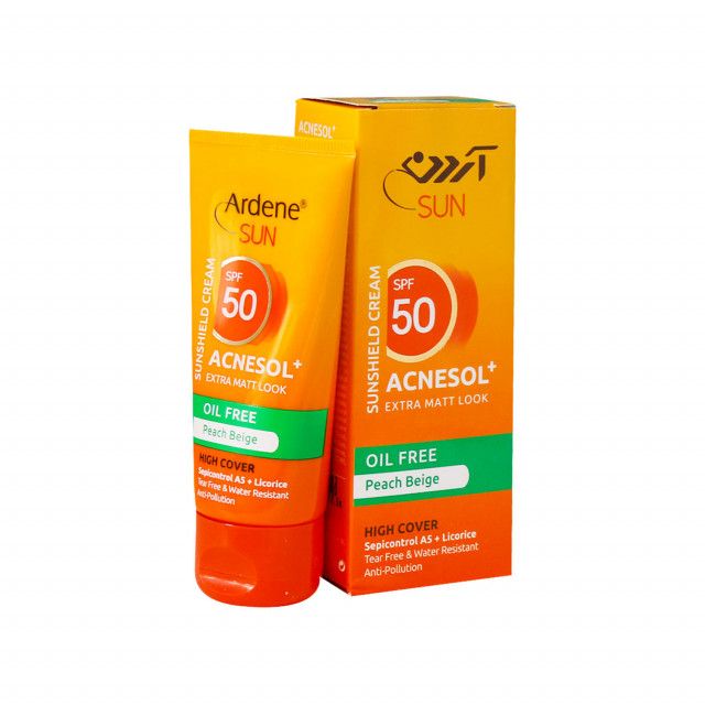 کرم ضد آفتاب فاقد چربی آردن مدل Acnesol SPF50 وزن 50 گرم - بژ هلویی