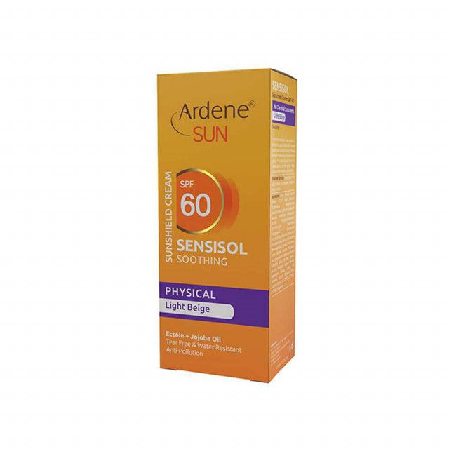 کرم ضد آفتاب فیزیکال آردن مدل Sensisol SPF 60 مناسب پوست حساس حجم 50 میلی لیتر - بژ روشن