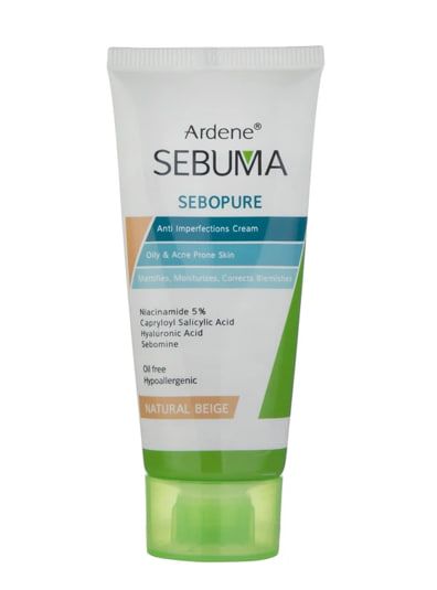 کرم ضد جوش رنگی آردن سری Sebuma مناسب پوست چرب حجم 30 میلی لیتر - بژ روشن