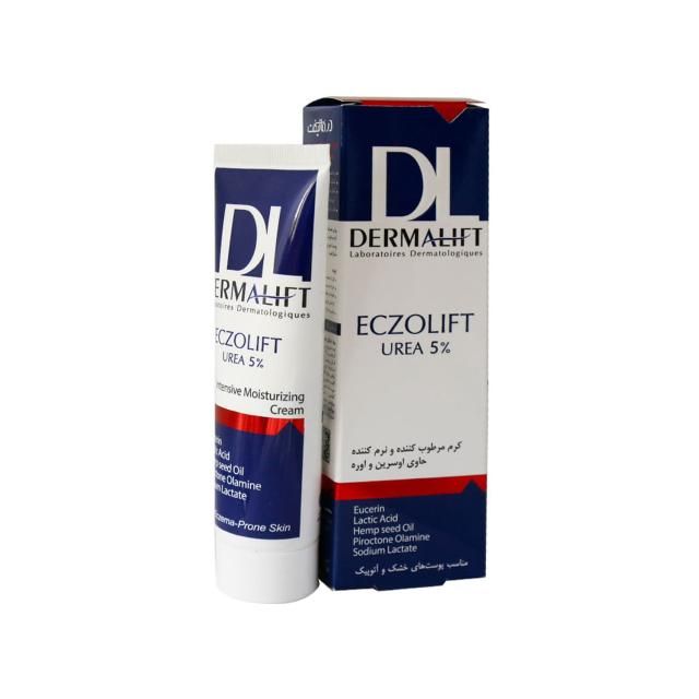 کرم مرطوب کننده اوره و اوسرین 5 درصد درمالیفت مدل Eczolift حجم 50 میلی لیتر