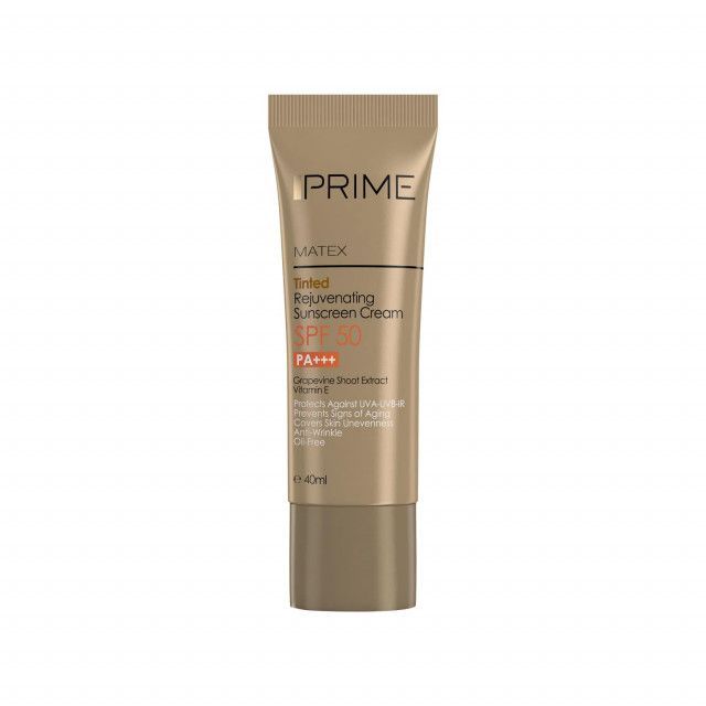 کرم ضد آفتاب جوان کننده پرایم مدل Matex Tinted SPF 50 حجم 40 میلی لیتر - بژ