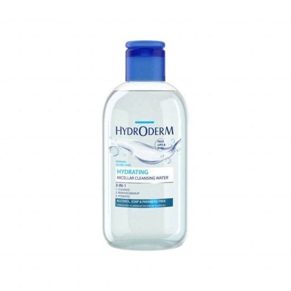 میسلار واتر 3 در 1 هیدرودرم مدل Hydrating مناسب پوست نرمال تا خشک حجم 250 میلی لیتر