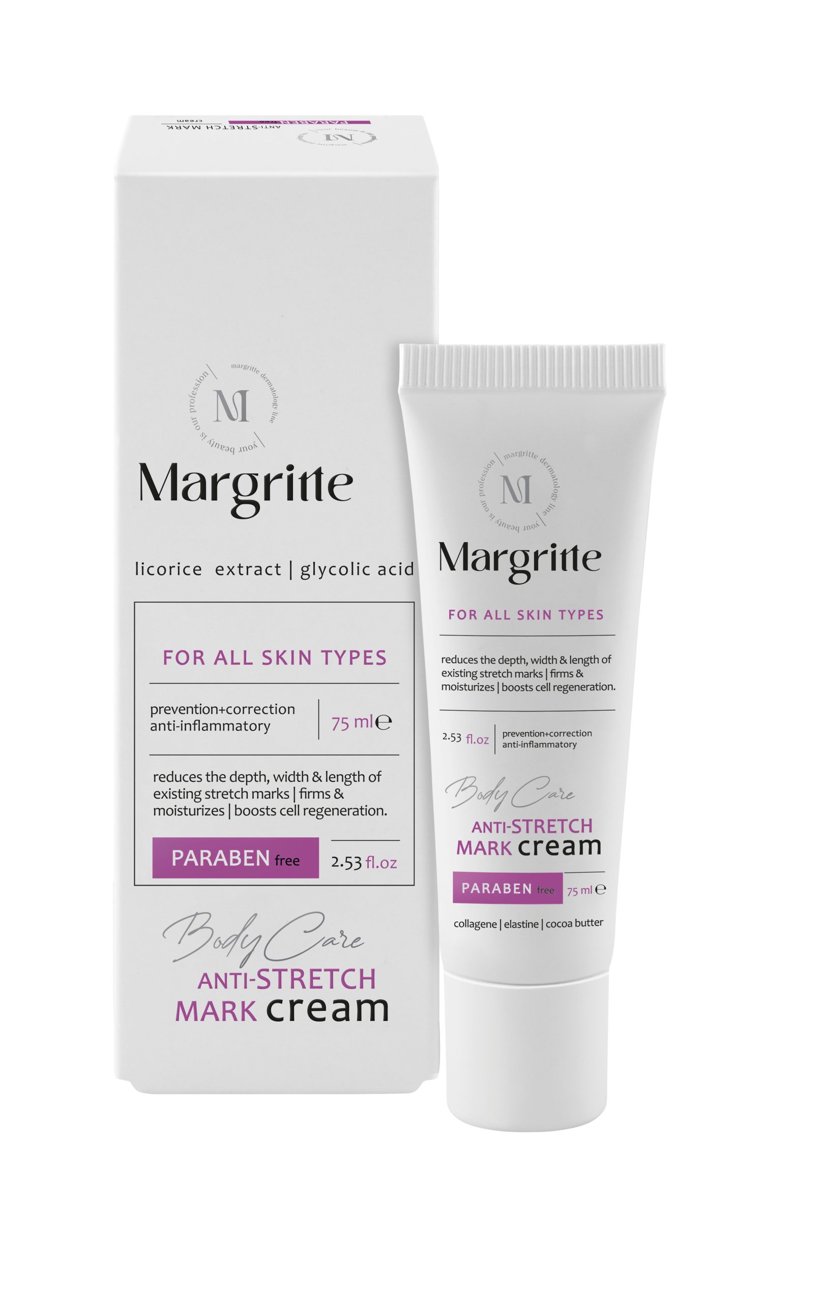 کرم رفع ترک بدن حجم 75 میلی لیتر مارگریت