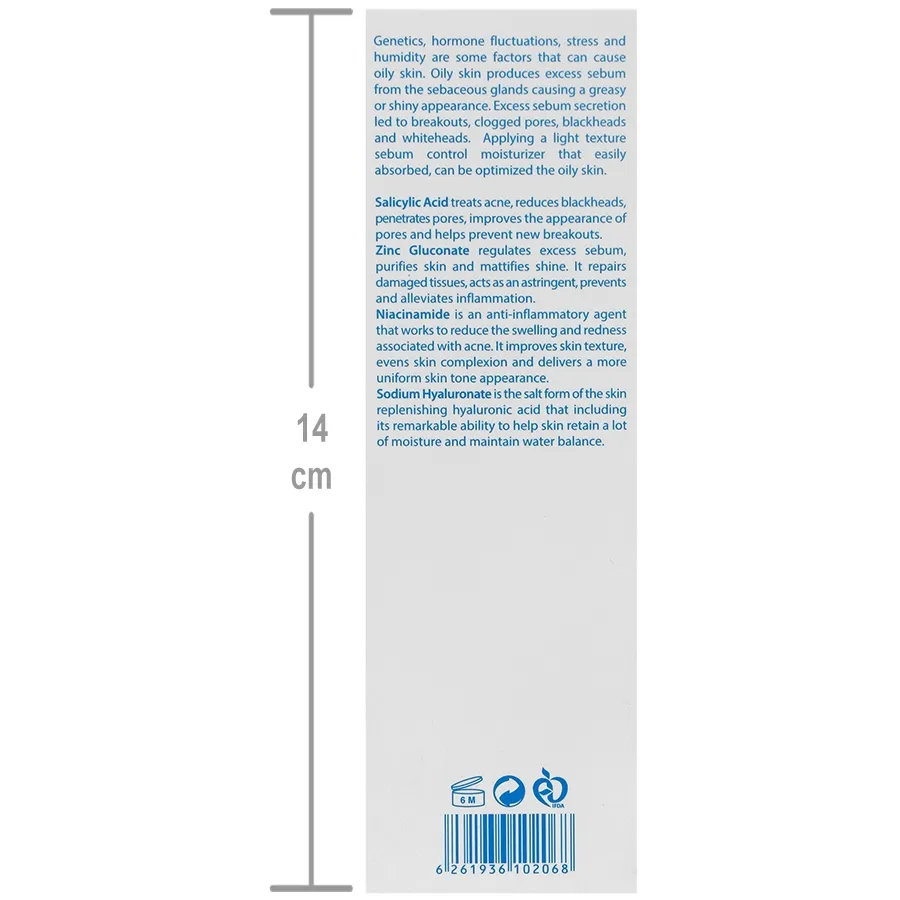 کرم ژل آنتی آکنه مناسب پوست های دارای آکنه حاوی 30AHA+BHA+PHA گرمی-اسکوویت