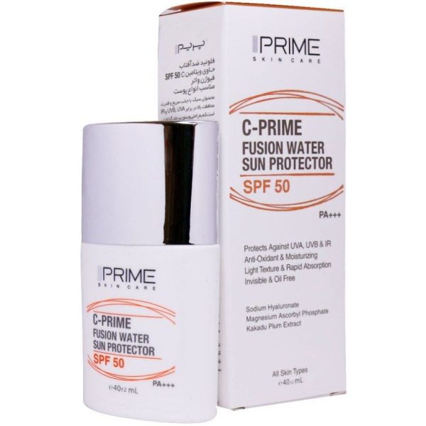 ضد آفتاب فیوژن واتر پرایم SPF 50 مناسب انواع پوست حجم 40 میلی لیتر - بی رنگ