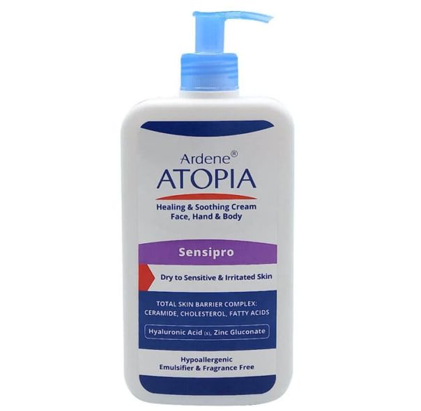 کرم مرطوب کننده و التیام بخش آردن سری Atopia مدل Sensipro حجم 500 میلی لیتر